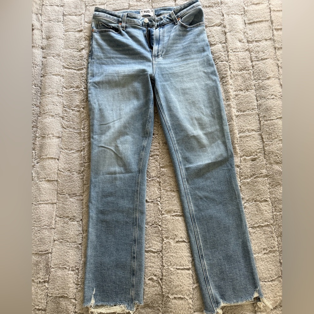 PAIGE Cindy Women's Light Blue Straight Leg Jeans Sz 30